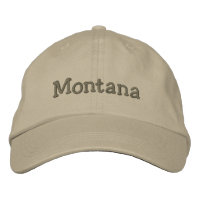 Casquette de baseball brodé du Montana / Casquette
