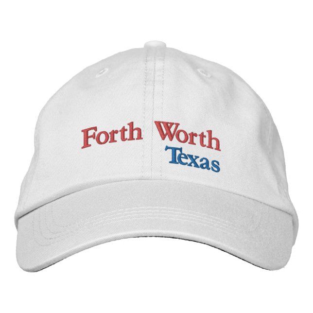 Brodée Casquette de baseball brodé Forth Worth Texas (Devant)