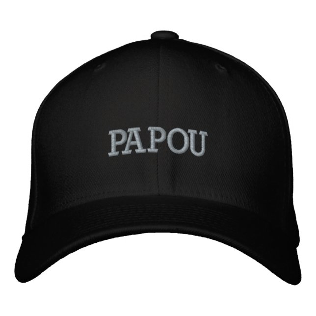 Brodée Casquette de baseball brodé Papou (Devant)