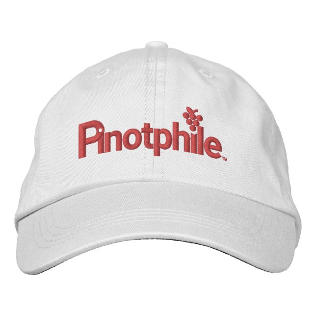 Brodée Casquette de baseball brodé Pinotphile (Devant)