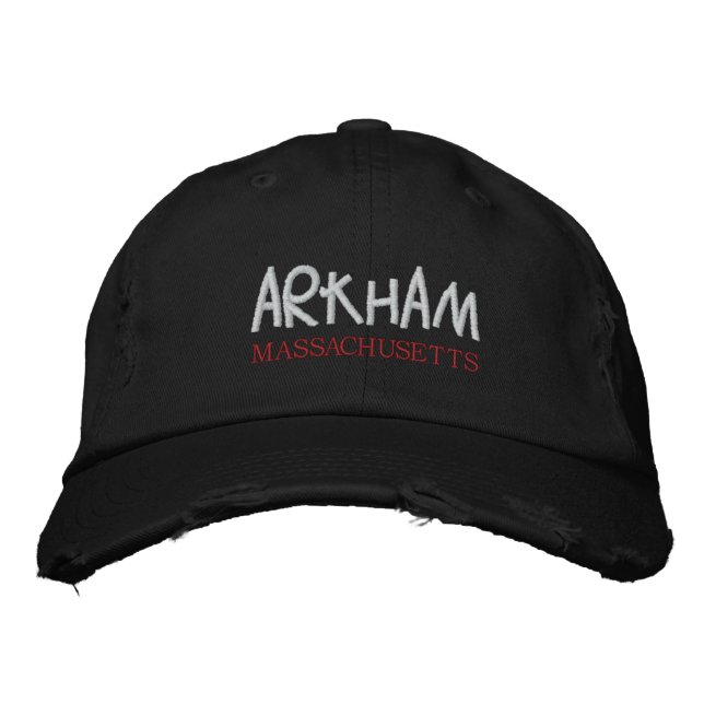 Brodée Casquette de baseball d'Arkham (Devant)