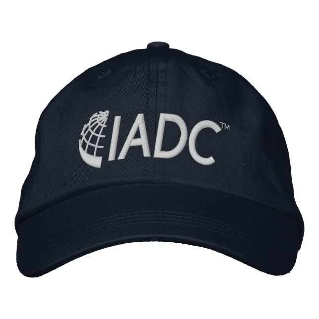 Brodée Casquette de baseball d'IADC (marine) (Devant)