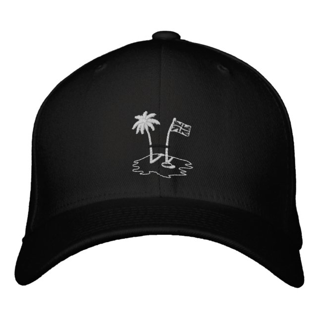 Brodée Casquette de baseball noir brodé BVI RUGBY (Devant)