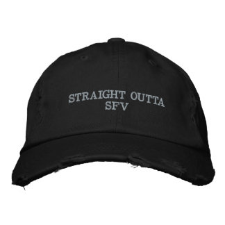 Brodée Casquette de baseball noire droite de l'outta SFV