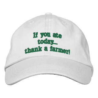 Brodée casquette de baseball réglable, avec citation agri