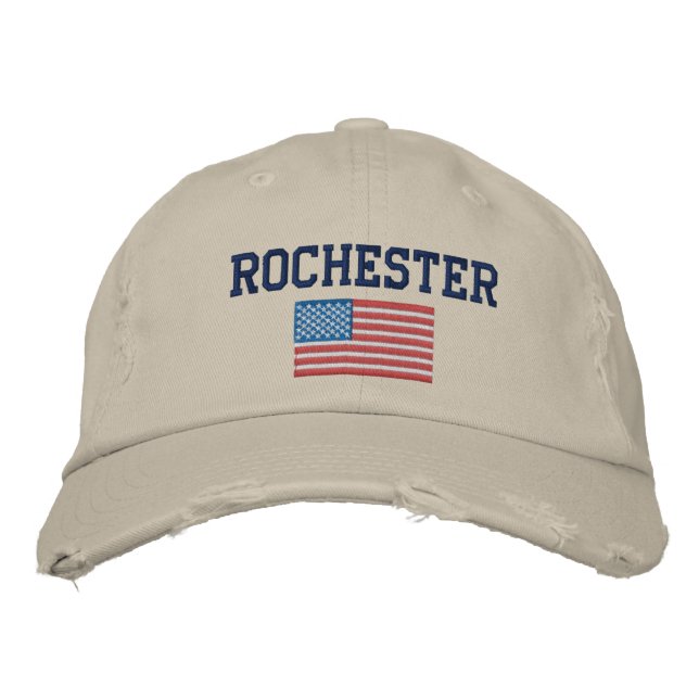 Brodée Casquette de baseball Rochester NY (Devant)