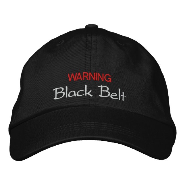 Brodée Casquette de ceinture noire (Devant)