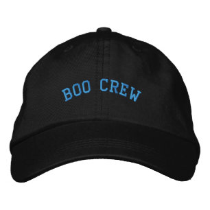 Brodée Casquette de confort Halloween texte Boo Crew