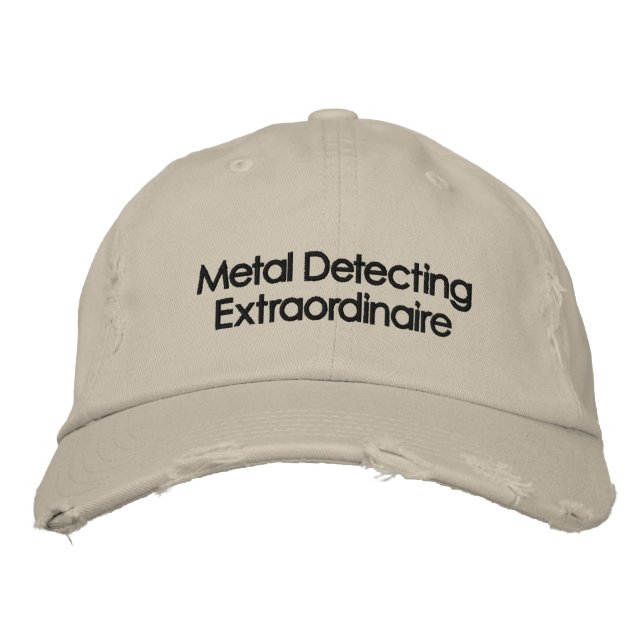 Brodée Casquette de détection des métaux brodés (Devant)