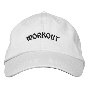 Brodée Casquette de Fitness avec Texte de Workout Noir In
