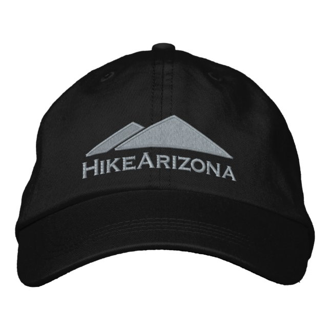 Brodée Casquette de HikeArizona - noir (Devant)