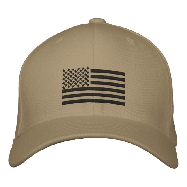 Brodée CASQUETTE de nom personnalisé US Flag (Devant)