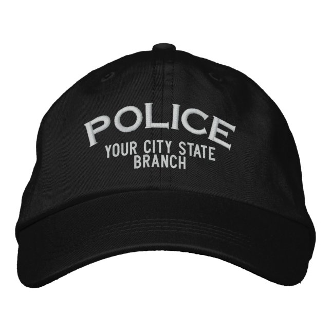 Brodée Casquette de police personnalisé (Devant)