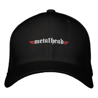 Brodée Casquette de tête métallique avec crâne sur le dos
