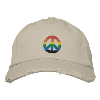 Brodée Casquette des signes de paix Rainbow GLBT