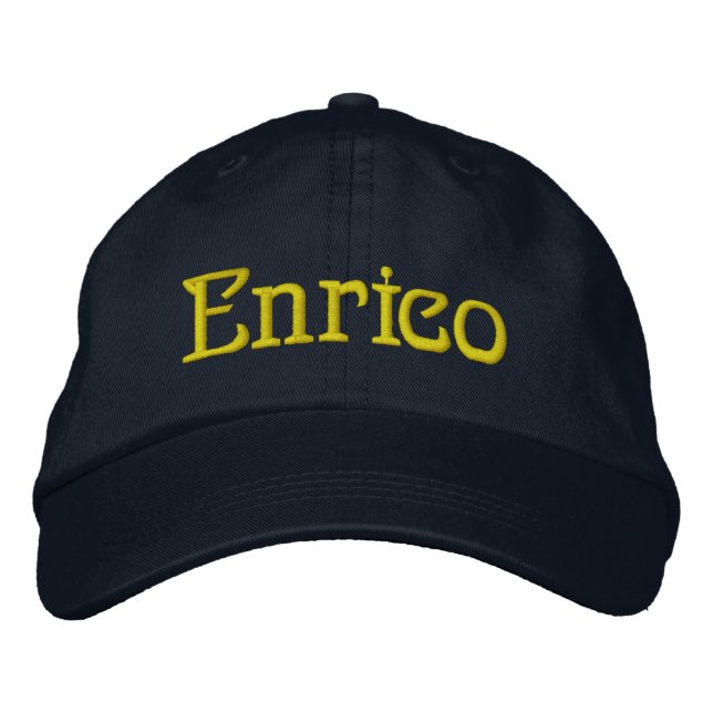 Brodée CASQUETTE du concepteur de noms masculins ENRICO (Devant)