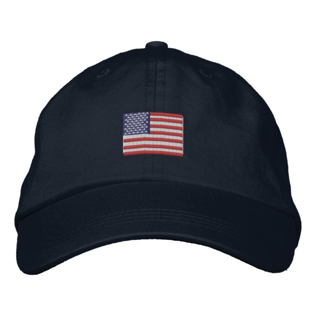 Brodée Casquette du drapeau américain (Devant)