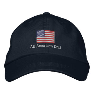 Brodée Casquette du drapeau papa américain