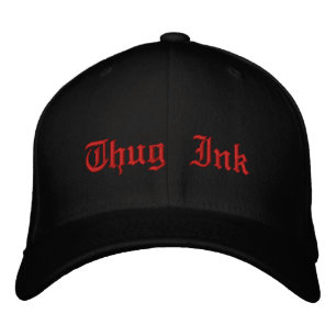 Brodée Casquette du logo de l'encre Thug