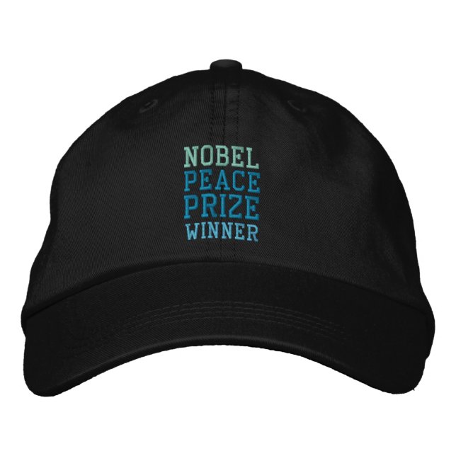 Brodée CASQUETTE du prix NOBEL PEACE (Devant)