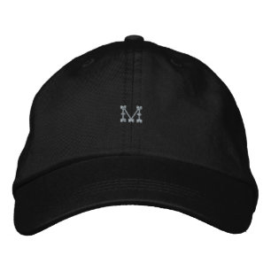 Brodée Casquette Eclipse Black M Alphabet de style urbain