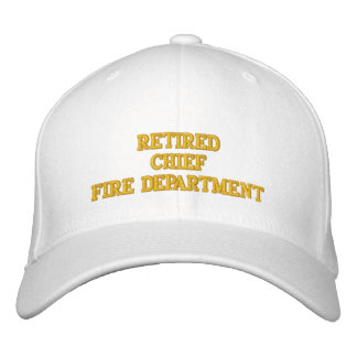 Brodée Casquette en chef des pompiers retraités