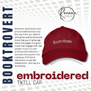 Brodée Casquette en sergé brodé Book Lovers Booktrovert
