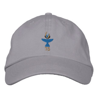 Brodée Casquette gris avec logo brodé