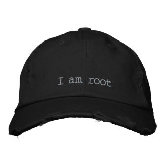 Brodée casquette 'I am root'