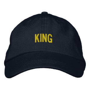Brodée Casquette Navy Ajustable Brodé Roi Personnalisé