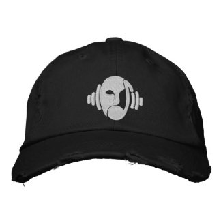Brodée Casquette noir du logo Fantom