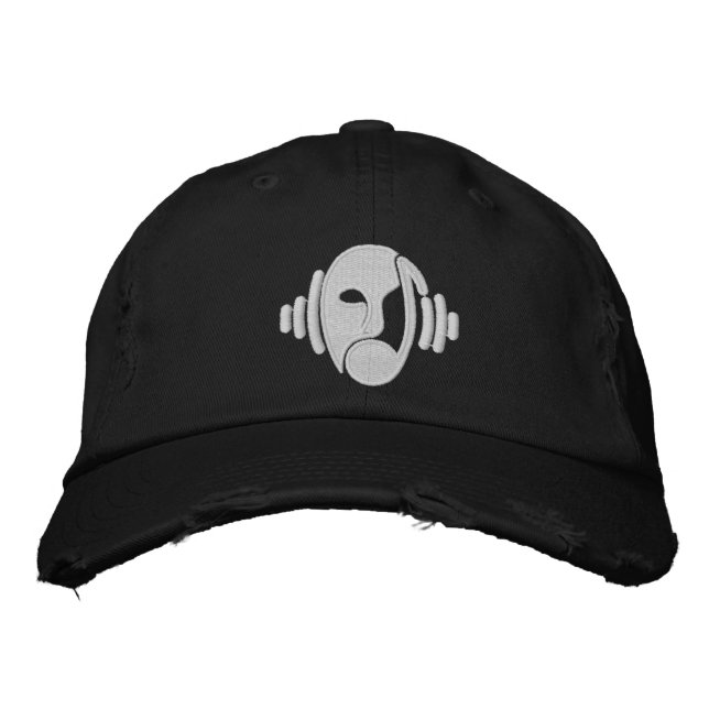 Brodée Casquette noir du logo Fantom (Devant)