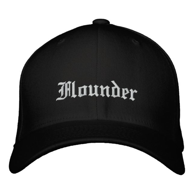 Brodée Casquette noir Flounder (Devant)