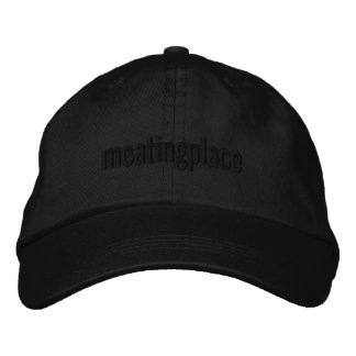 Brodée casquette Noir-sur-noir de logo de Meatingplace