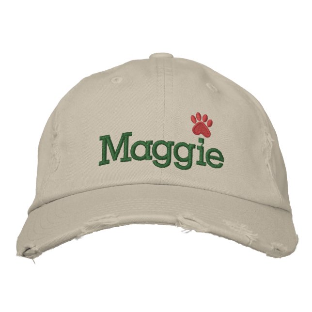 Brodée Casquette Pawprint par SRF (Devant)