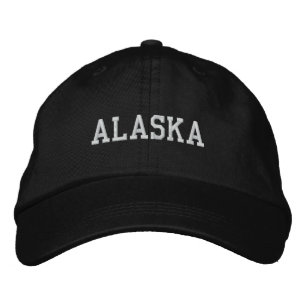 Brodée Casquette réglable brodé de l'Alaska noir