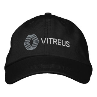 Brodée CASQUETTE réglable de base brodé VITREUS | Noir