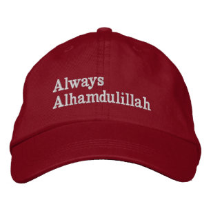 Brodée Casquette Rouge "Always Alhamdulillah"