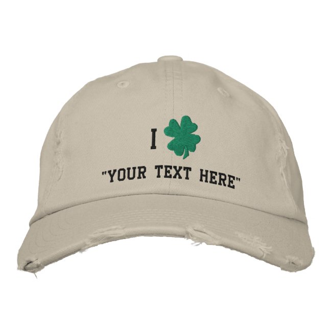 Brodée Casquette shamrock, Créez votre propre (Devant)