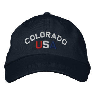 Brodée Colorado USA Brodé Marine Casquette bleu