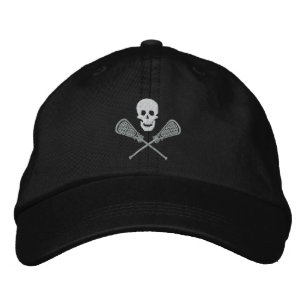 Brodée Crâne de crosse et bâtons de croix Casquette brodé