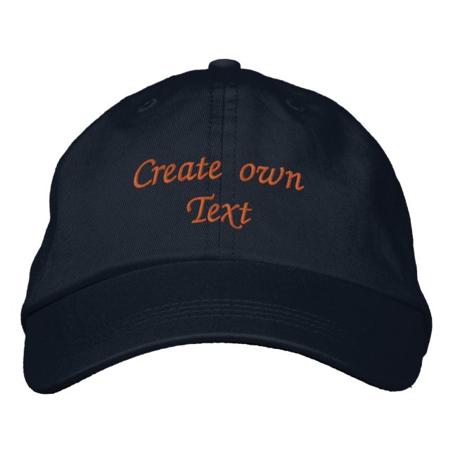 Brodée Créer son propre Casquette de texte (Devant)