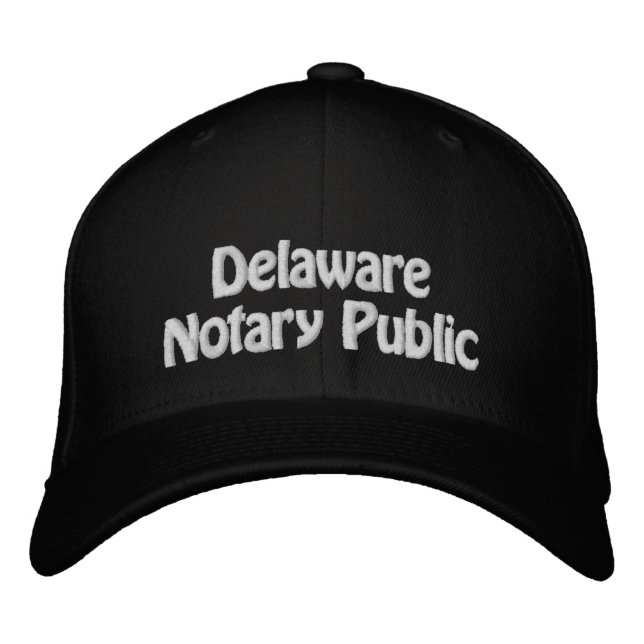 Brodée Delaware Notaire Public Brodé Casquette De Basebal (Devant)
