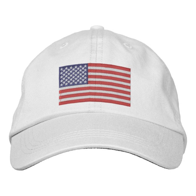 Brodée Drapeau américain casquette brodé (Devant)