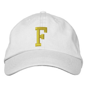 Brodée Épeler la lettre initiale F Casquette de balle