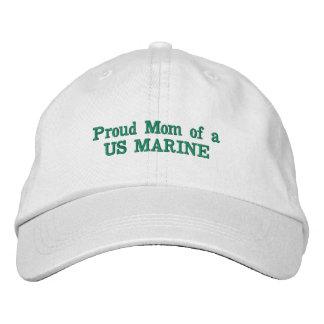 Brodée Fier maman d'un casquette brodé US MARINE