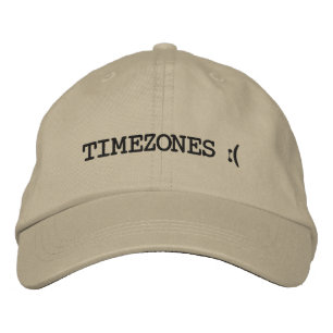 Brodée Fuseaux horaires tristes Casquette brodé