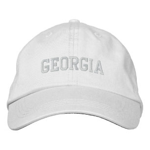 Brodée Géorgie brodé Casquette ajustable blanc