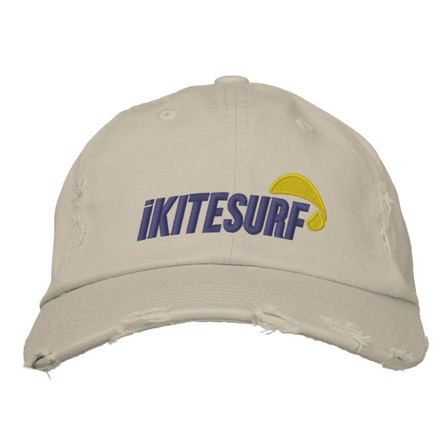 Brodée iK Tan Casquette en détresse (Devant)