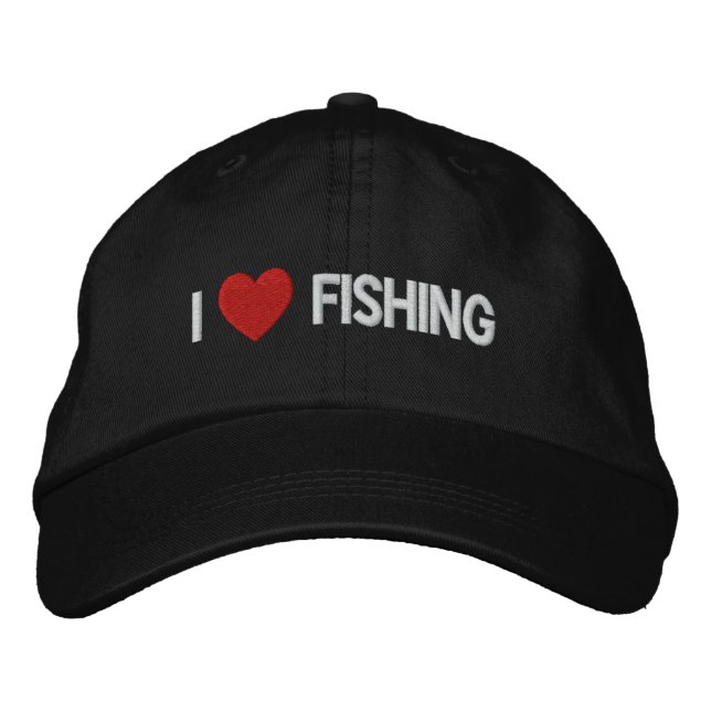 Brodée J'aime la pêche Casquette brodé (Devant)